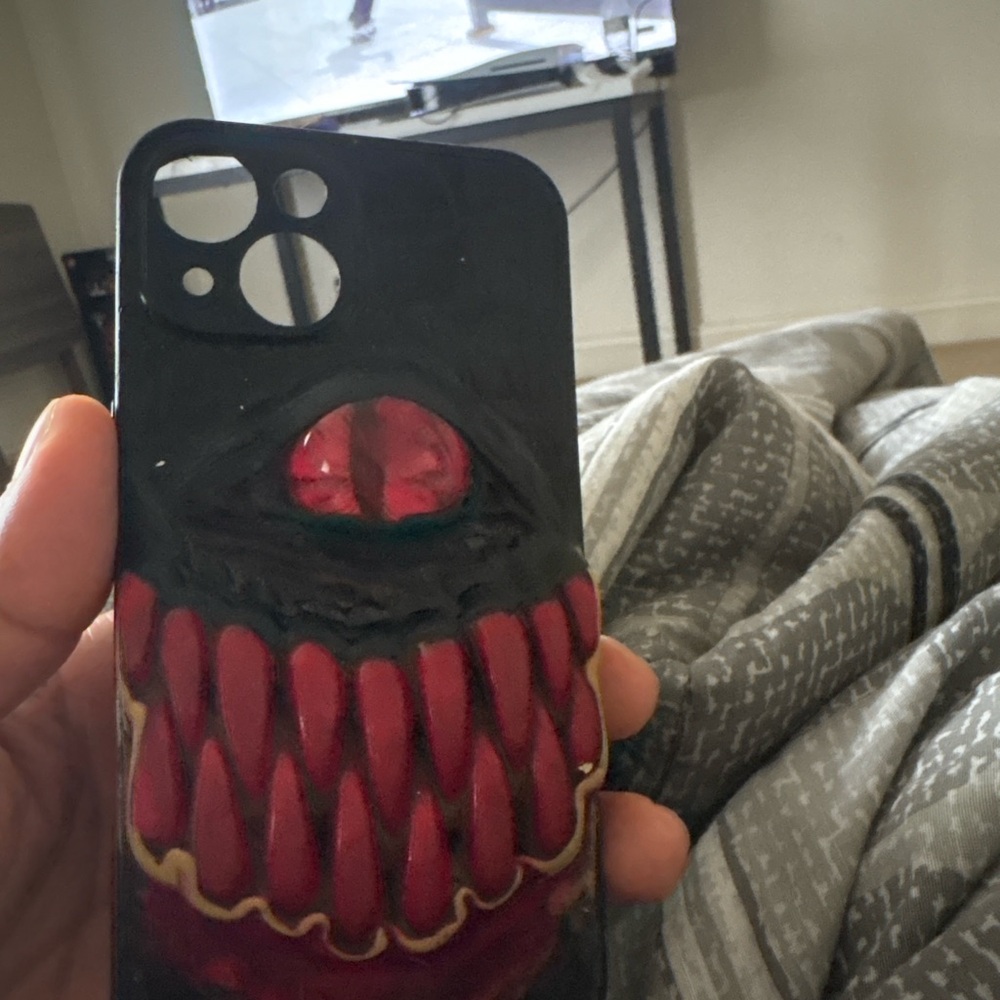 Black and Red Monster Eye Phone Case